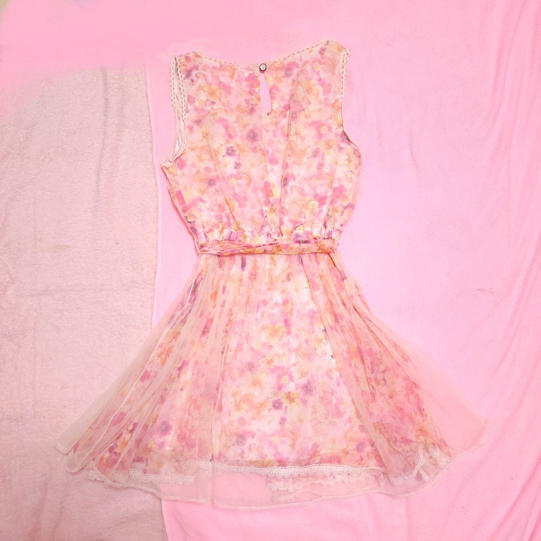 送料¥０♡LIZ LISAリズリサ オーガンジー お花柄 ワンピース