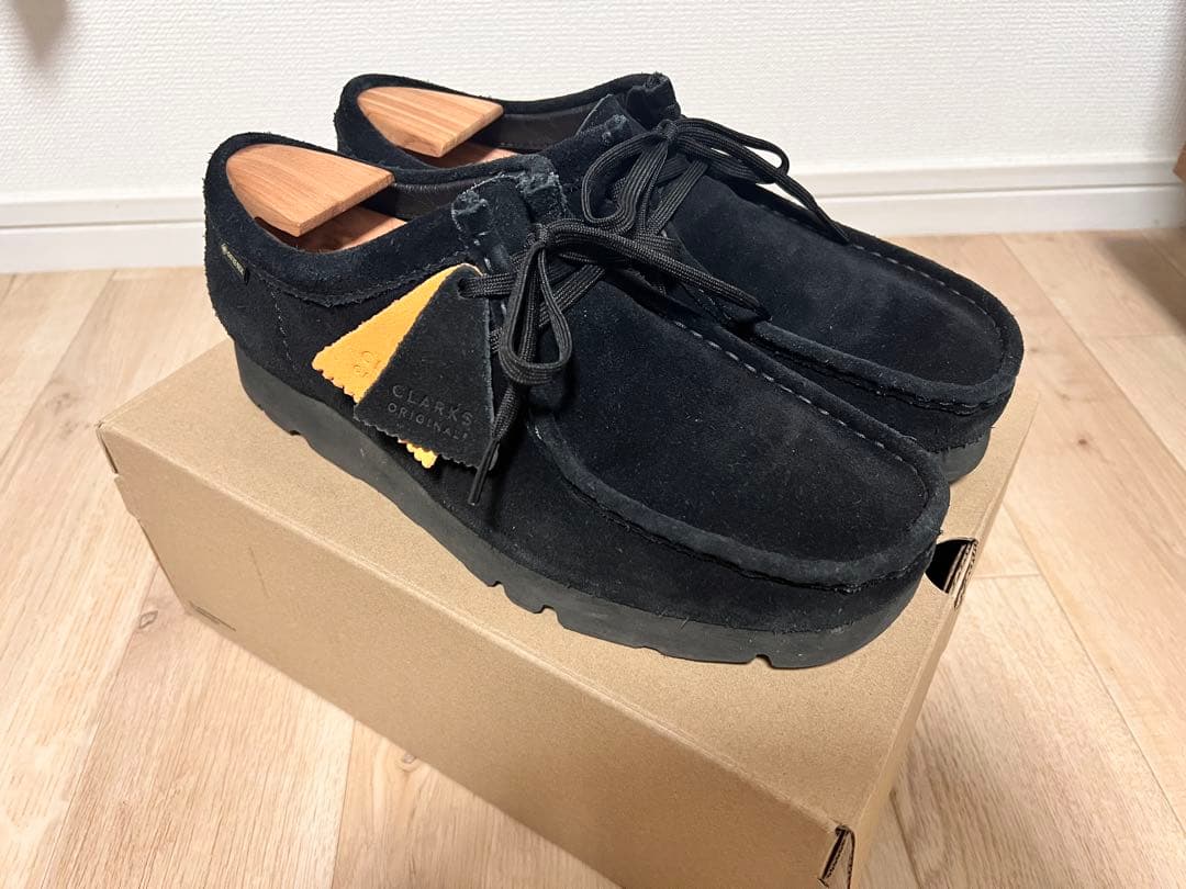 靴 Clarks Wallabee GORE-TEX Black 26.5