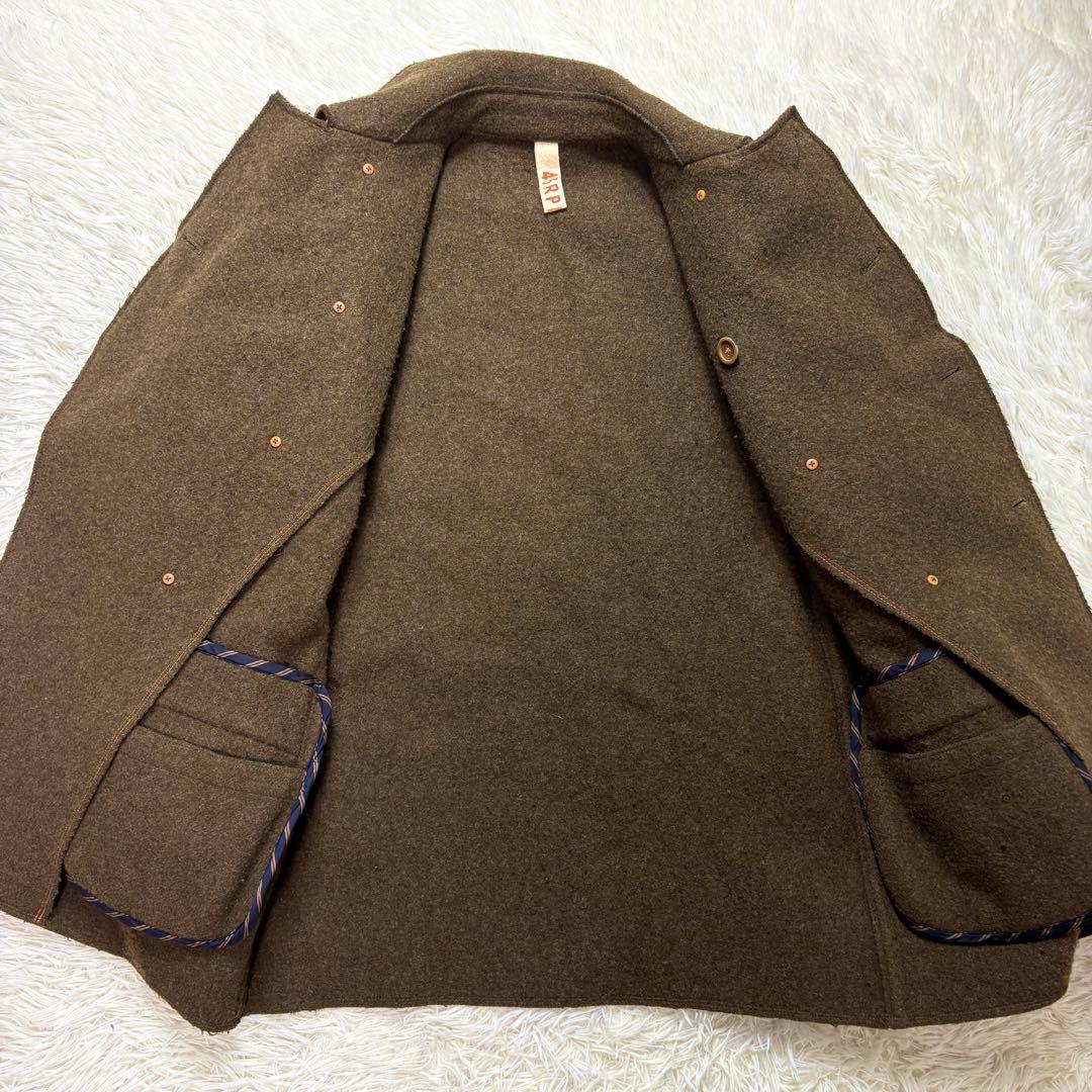 【美品】45RPM カーキ ダブルブレストコート Pコート ウール 2サイズ