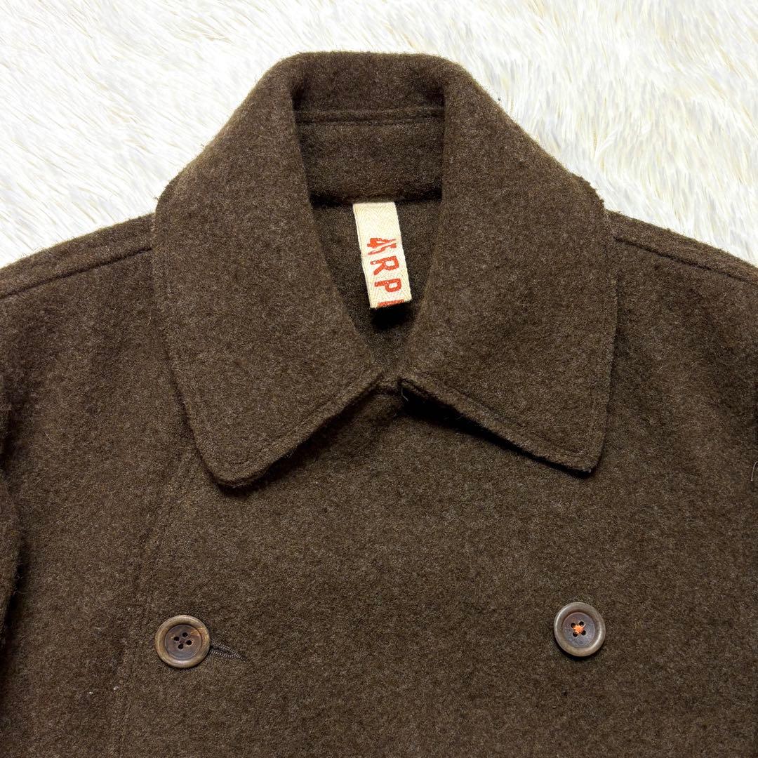 【美品】45RPM カーキ ダブルブレストコート Pコート ウール 2サイズ