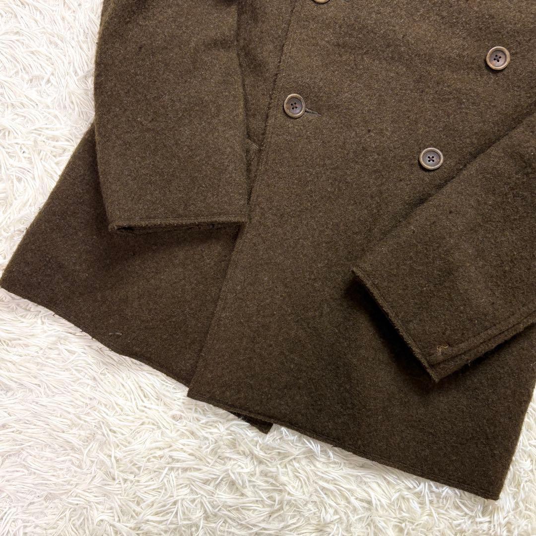 【美品】45RPM カーキ ダブルブレストコート Pコート ウール 2サイズ