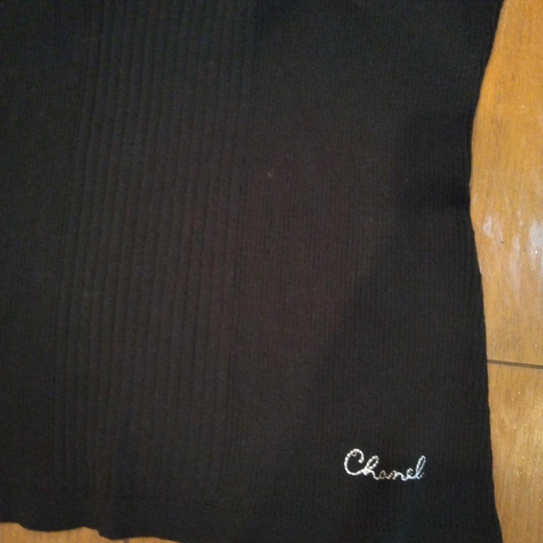 CHANEL ブラック 半袖Tシャツ 魚刺繍