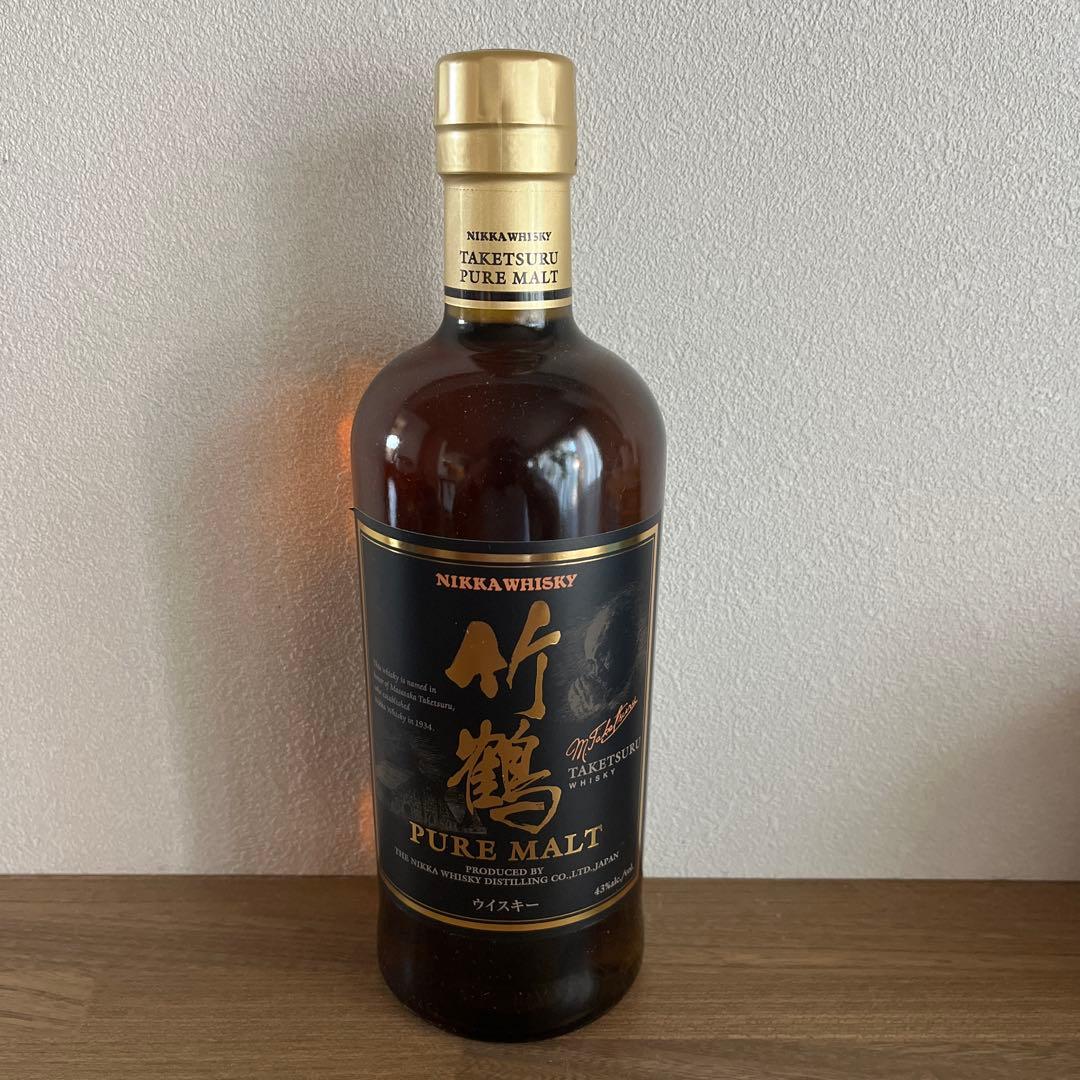 ◆稀少◆ニッカウヰスキー◆竹鶴ピュアモルト◆旧ラベル◆黒ラベル◆700ml◆1本