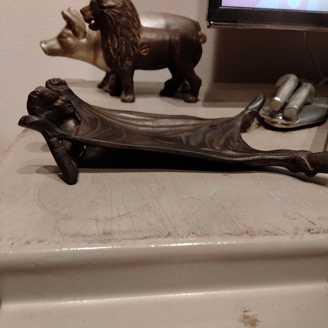 20s 30s レア ビンテージ デビル スカル トレイ ホルダー アンティーク