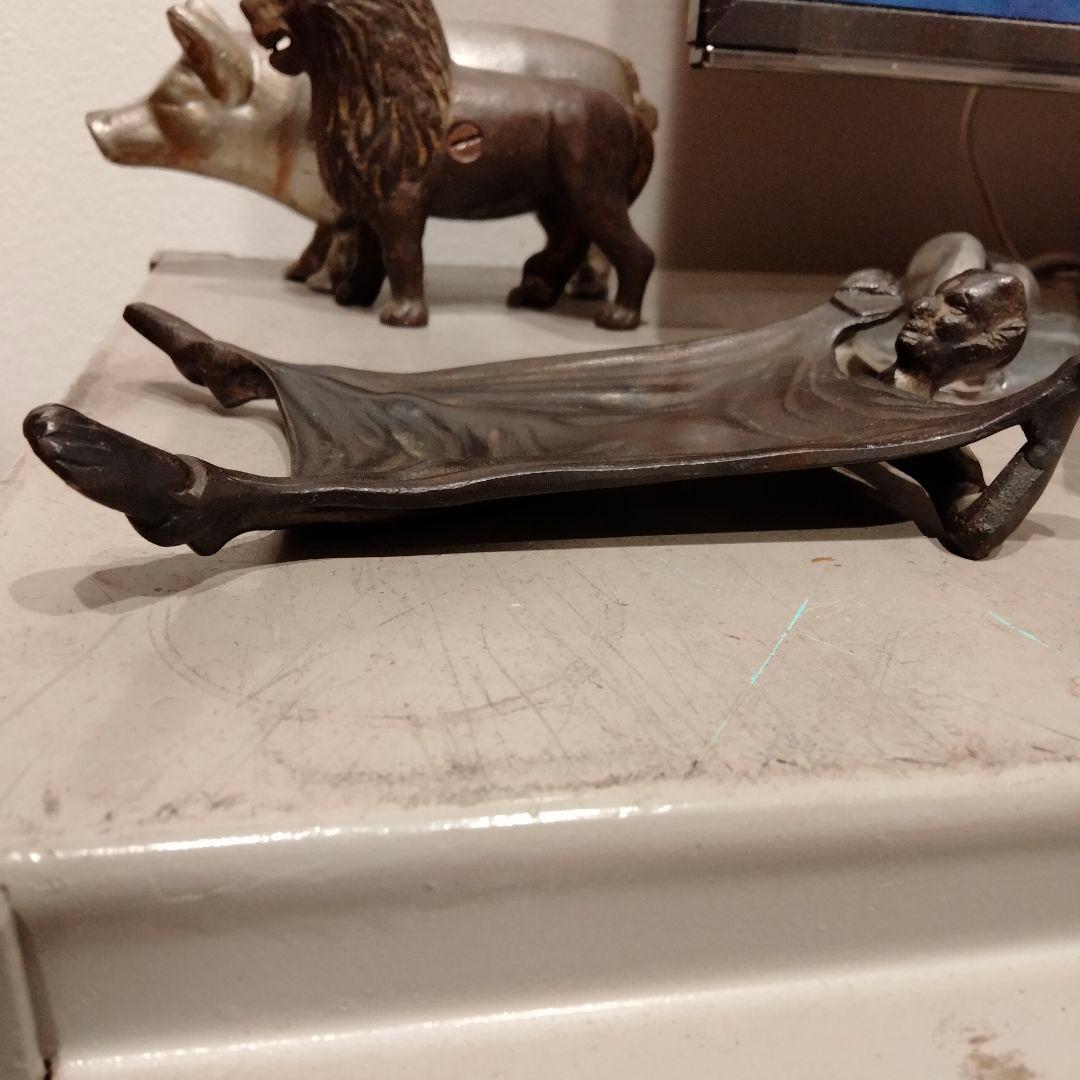 20s 30s レア ビンテージ デビル スカル トレイ ホルダー アンティーク