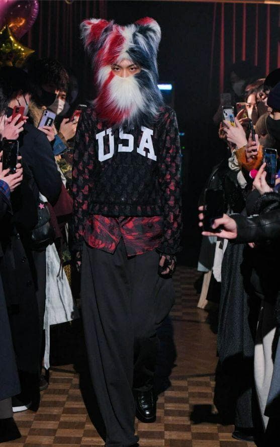 極美品23AW MASU ファー フード バラクラバ キャップ 410O▲