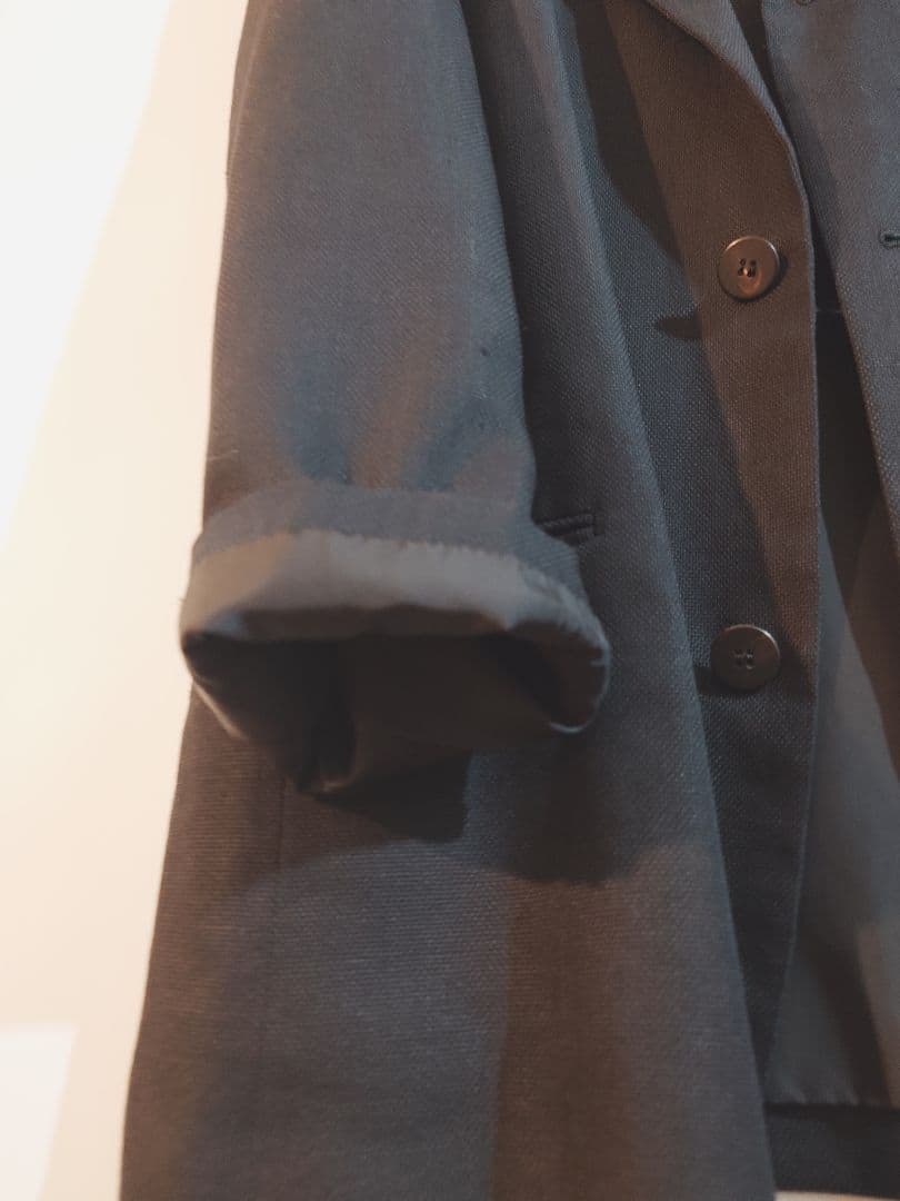 【美品】ISSEY MIYAKE ノーカラージャケット L