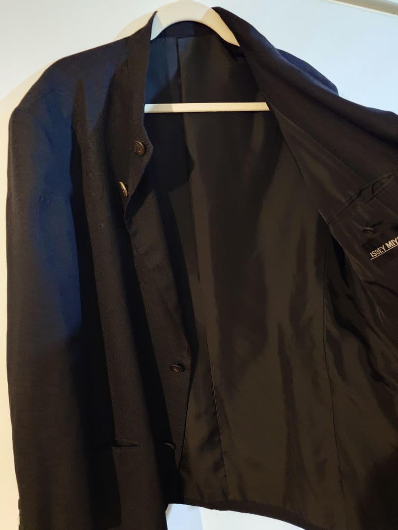 【美品】ISSEY MIYAKE ノーカラージャケット L