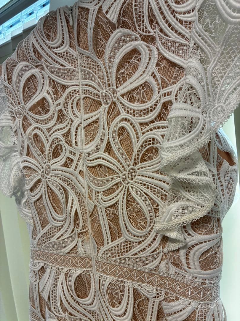 sugar レースフリル袖ドレス ホワイト