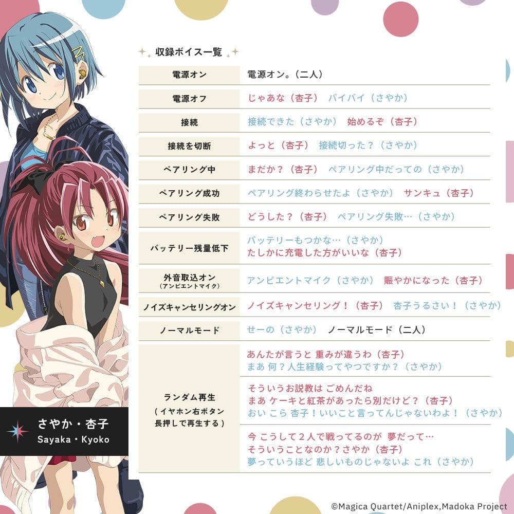 ☆早い者勝ち☆AVIOT ワイヤレスイヤホン 魔法少女まどか☆マギカコラボ