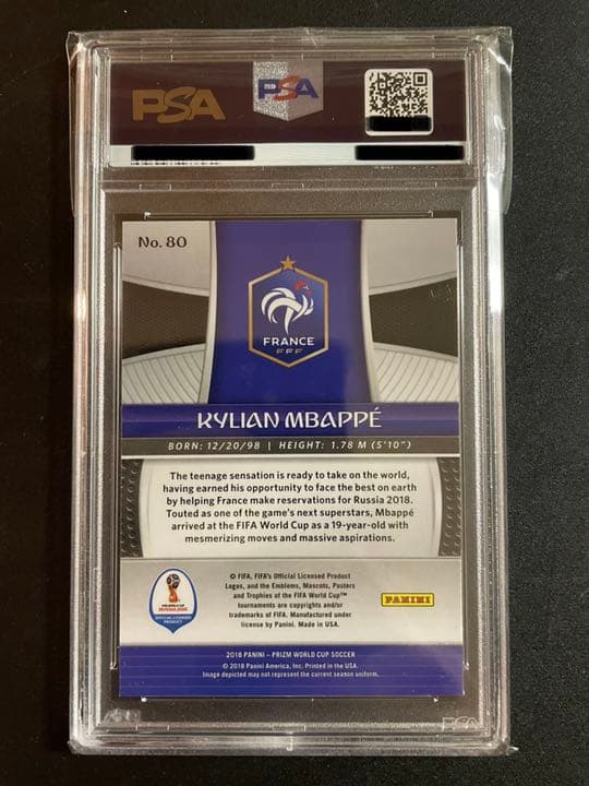 PSA9 RC mbappe panini 2018 W杯