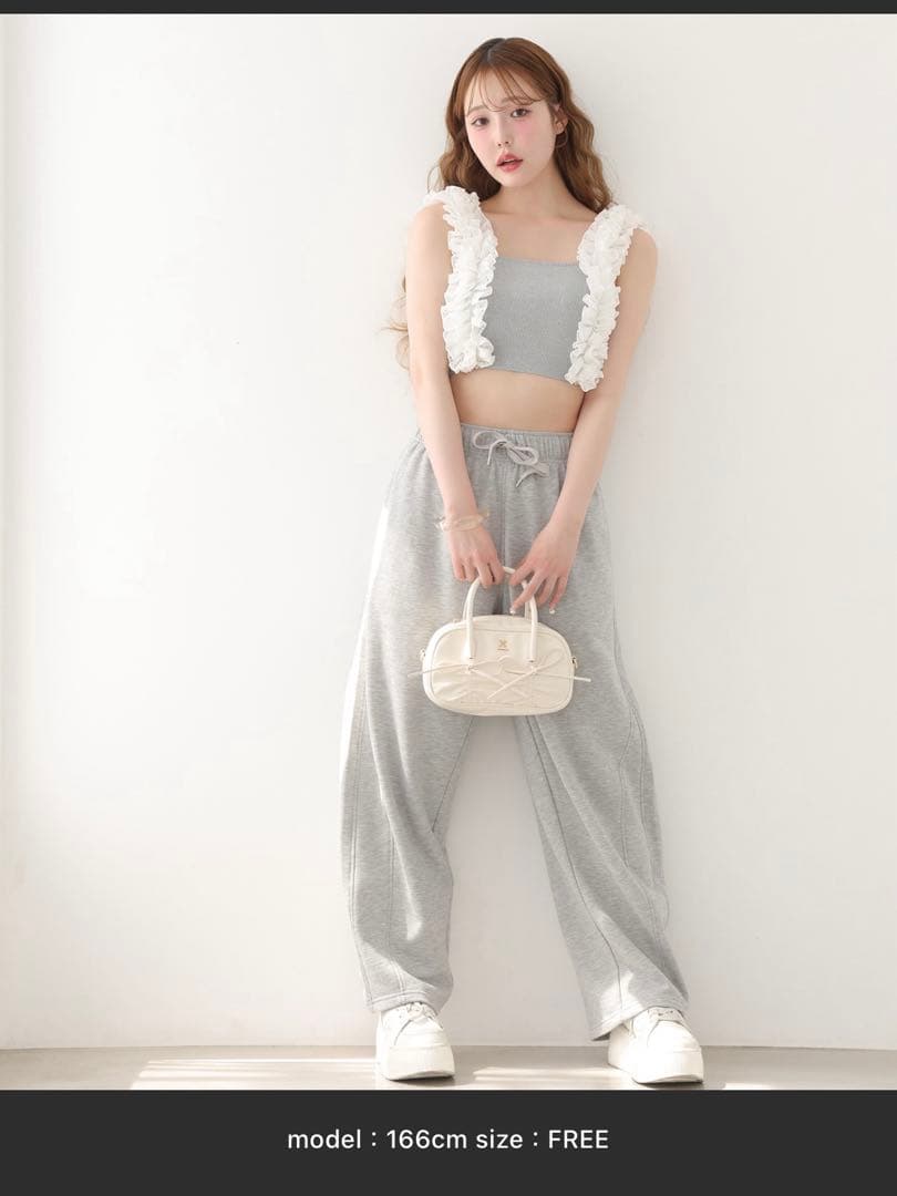 NICE CLAUP swimwear/フリルタンク+ティアードミニ/3点セット