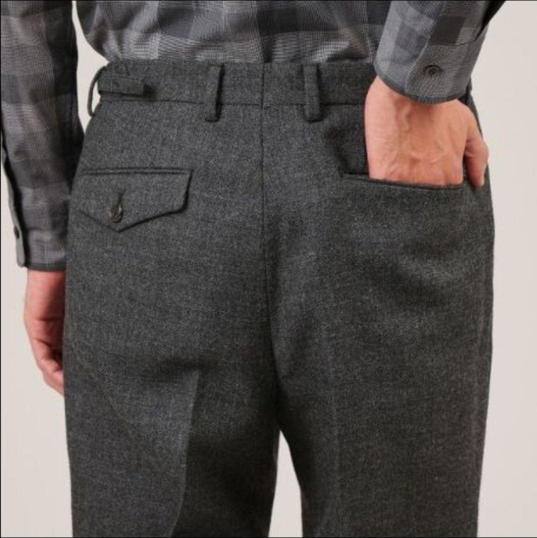 ✨タグ付き未使用✨ タケオキクチ ウールパンツ スラックス グレー M