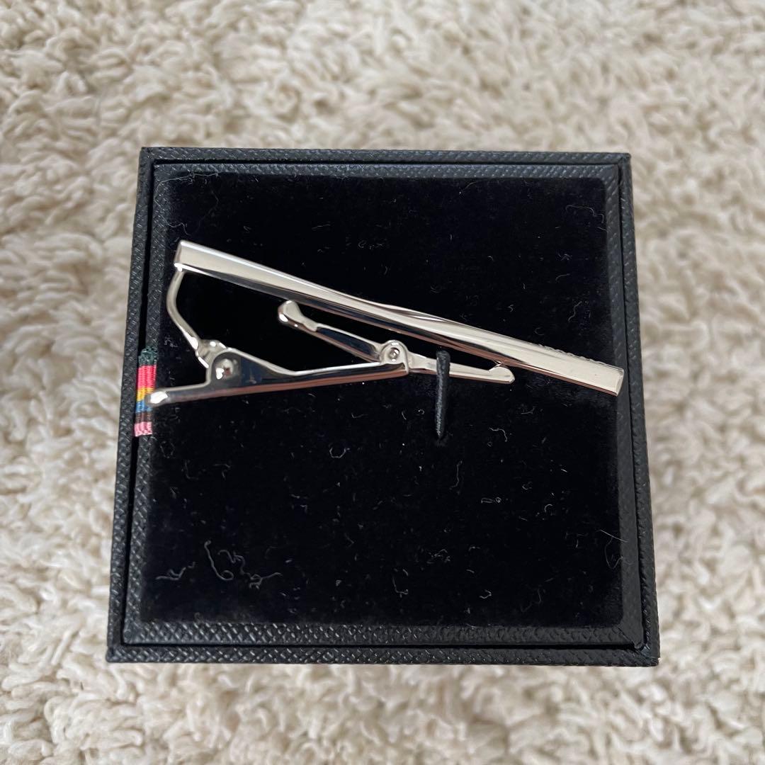 新品未使用　ポールスミス　ツイストネクタイピン　現行　人気モデル　ロゴ入り