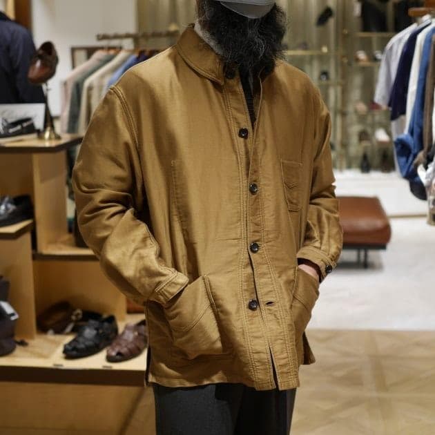 オーベルジュ/シャルボン ディープ/モールスキン/フレンチワークジャケット