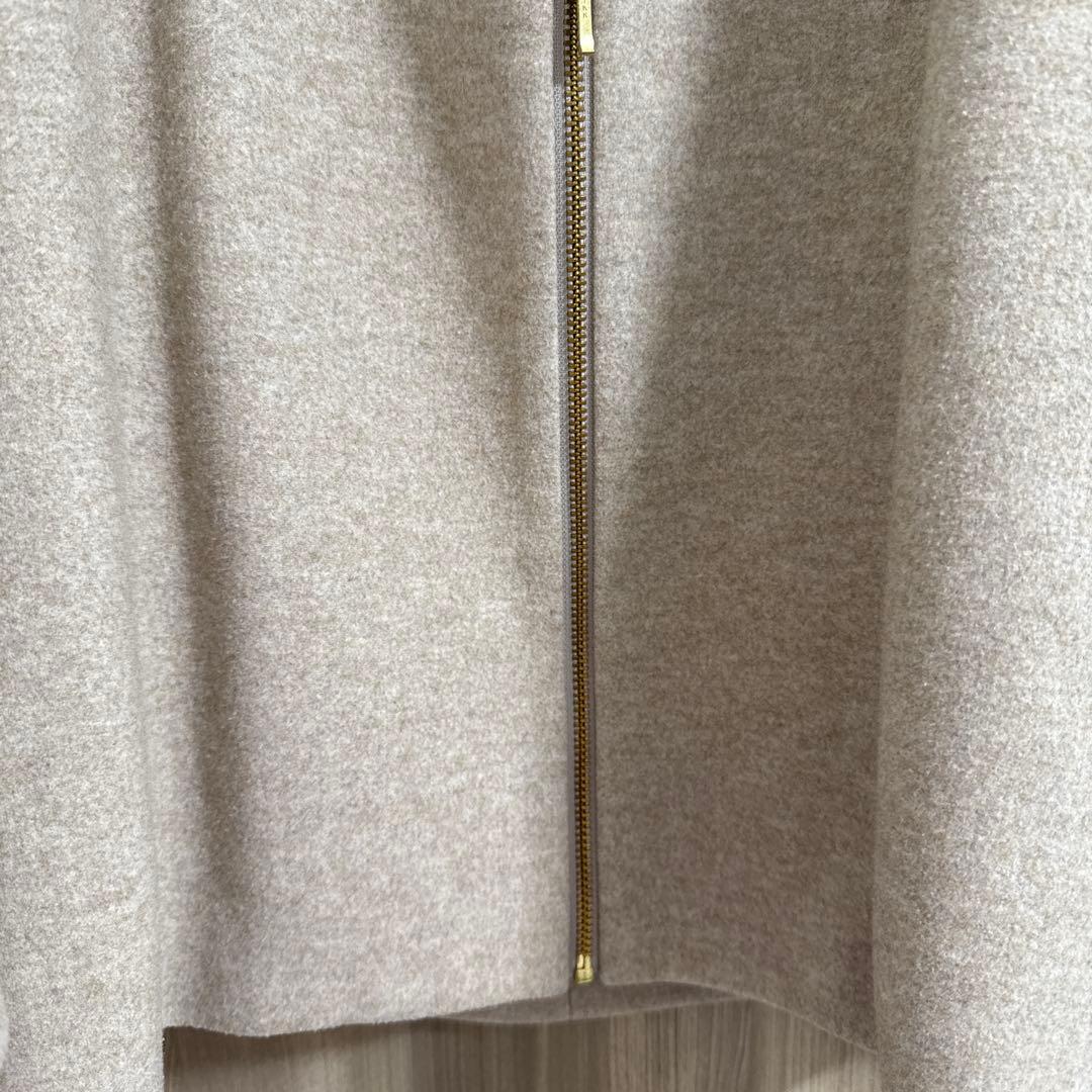 サロン アダム エ ロペ　ノーカラーウールコート