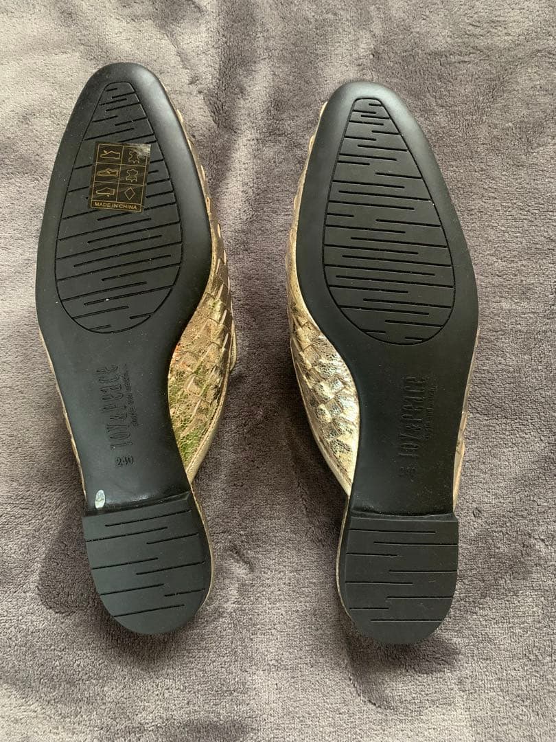 新品staccatoメタリック編み込みミュール