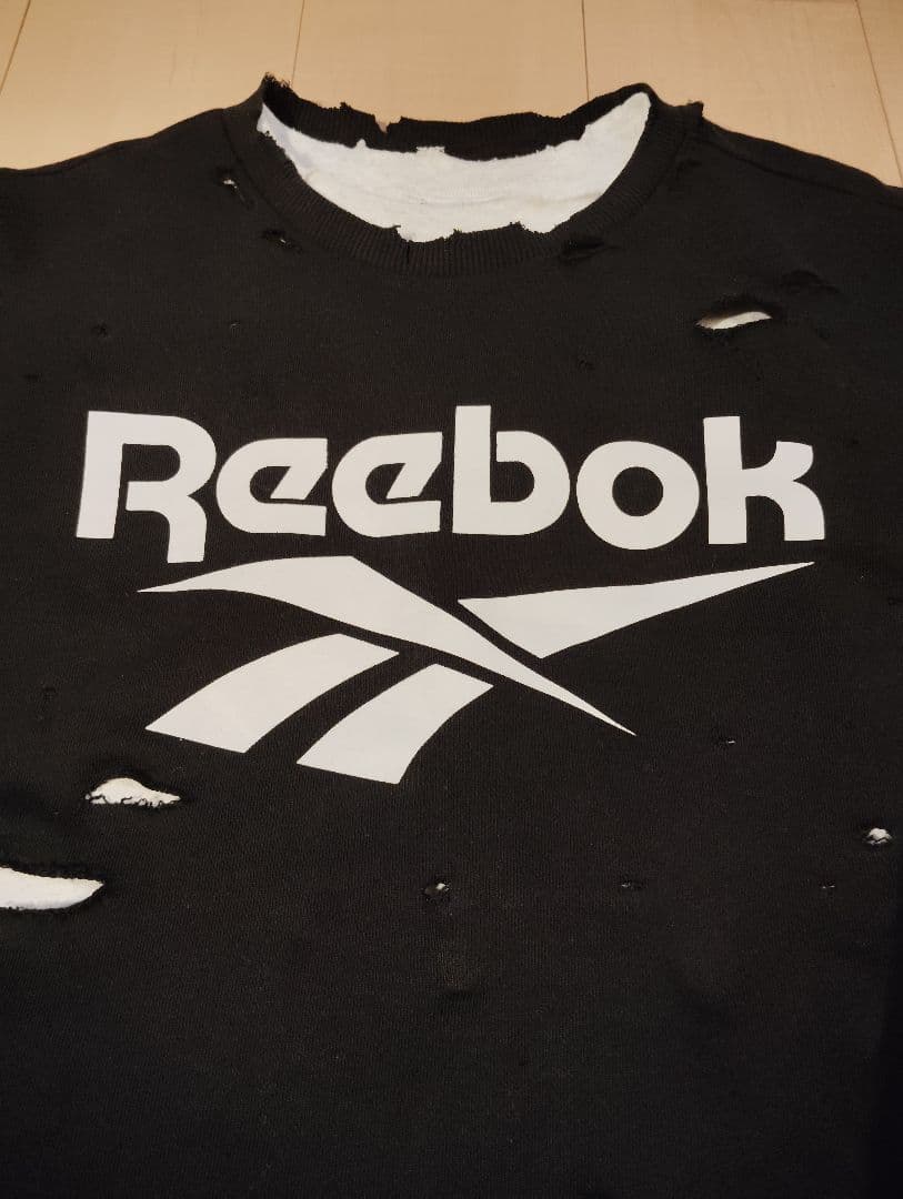 Reebok ダメージスウェット L ブラック 松村北斗 常田大希