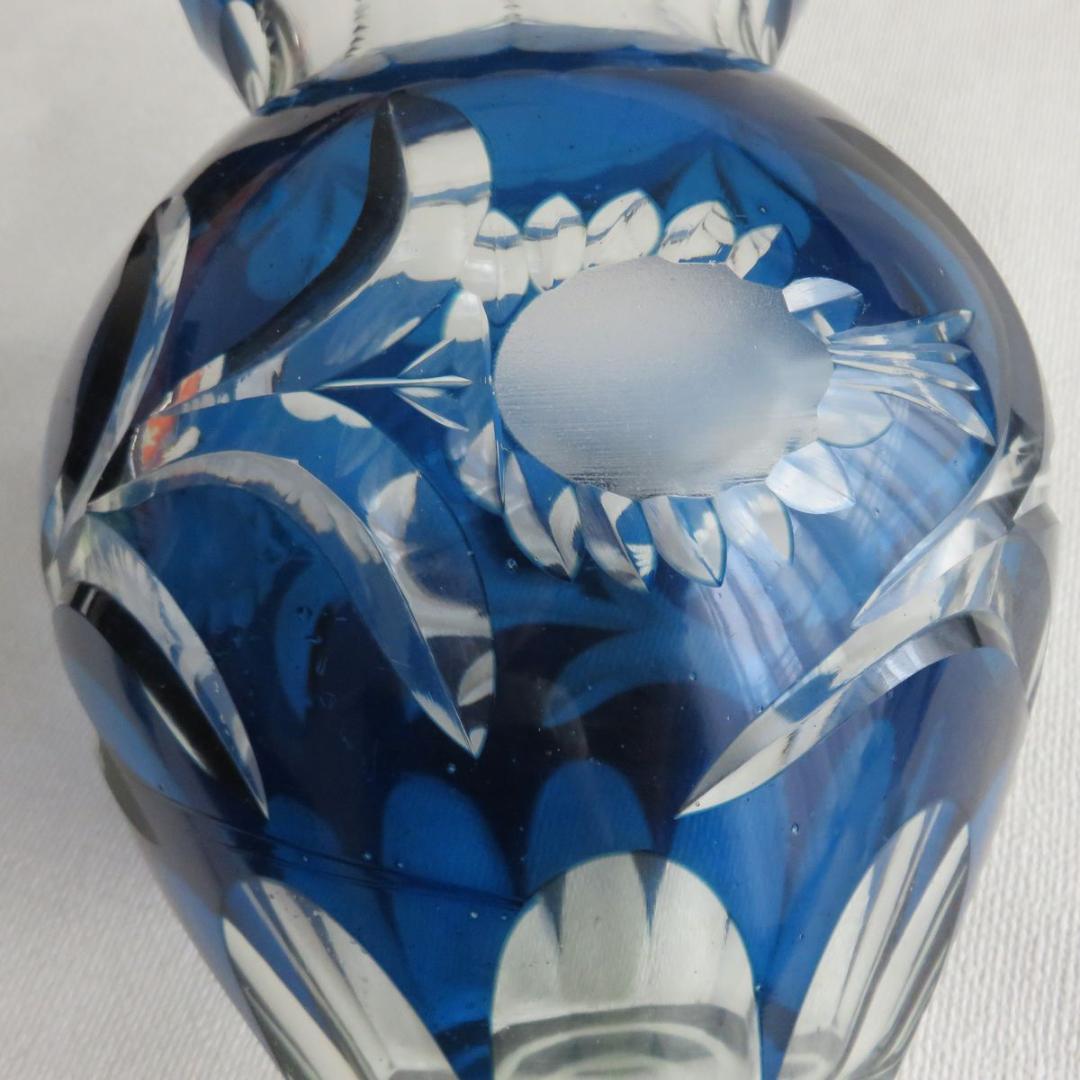 切子　花瓶　アンティーク