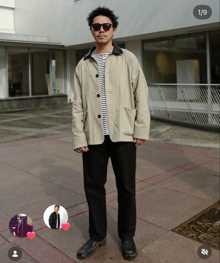 ジャケット・アウター echeveria Leather Switiching WorkJKT OVY