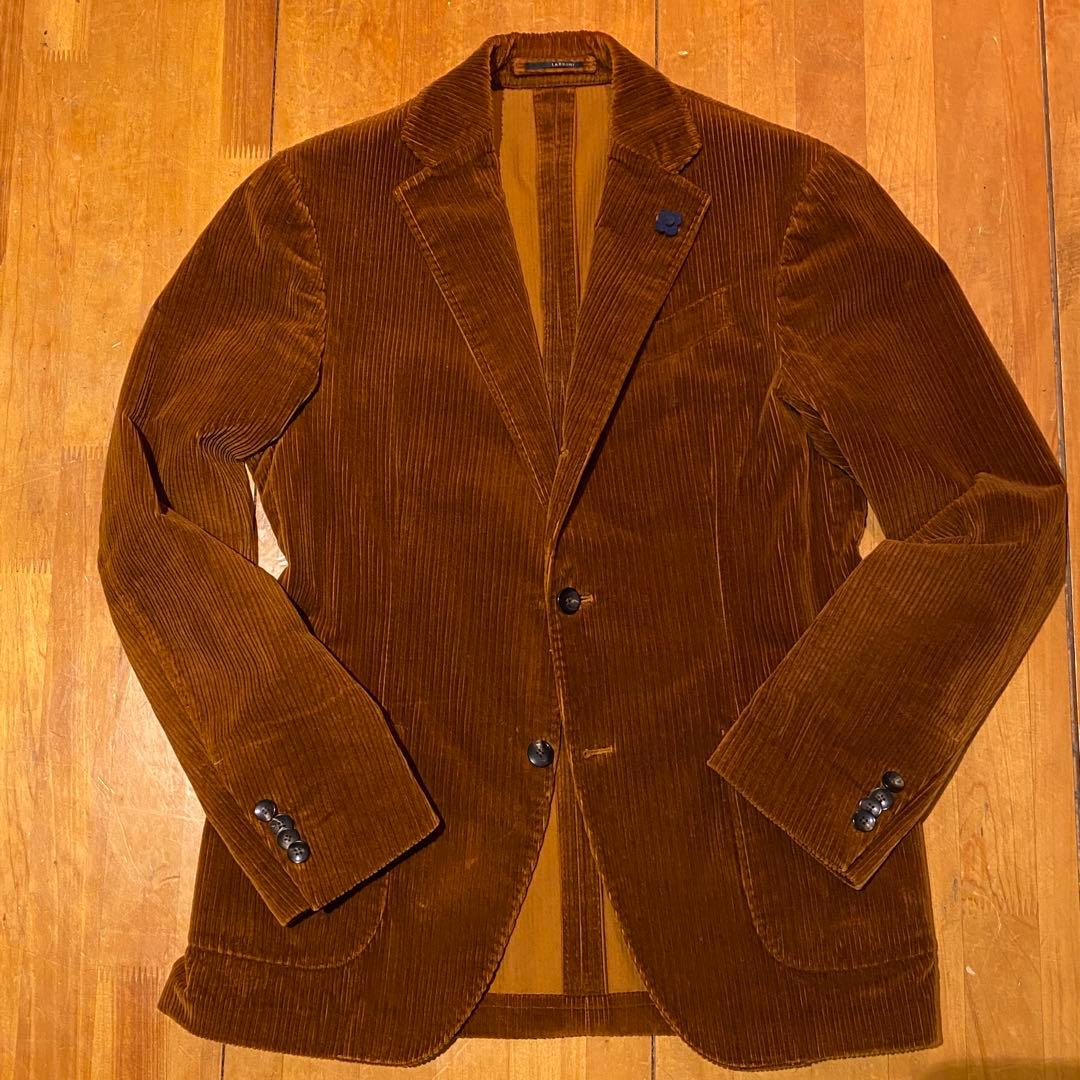 イタリア製 ラルディーニ コーデュロイ テーラードジャケット 44 ブラウン