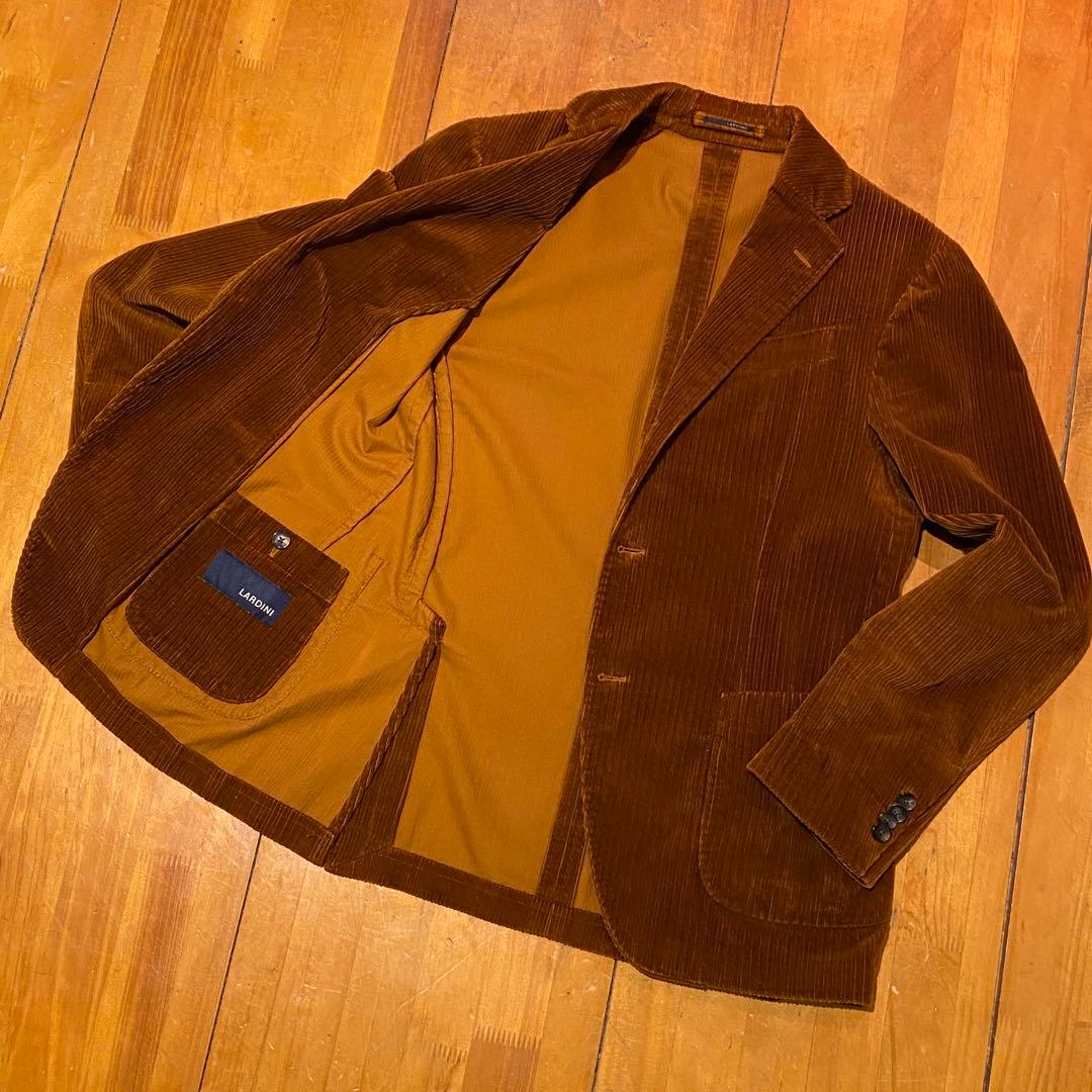 イタリア製 ラルディーニ コーデュロイ テーラードジャケット 44 ブラウン