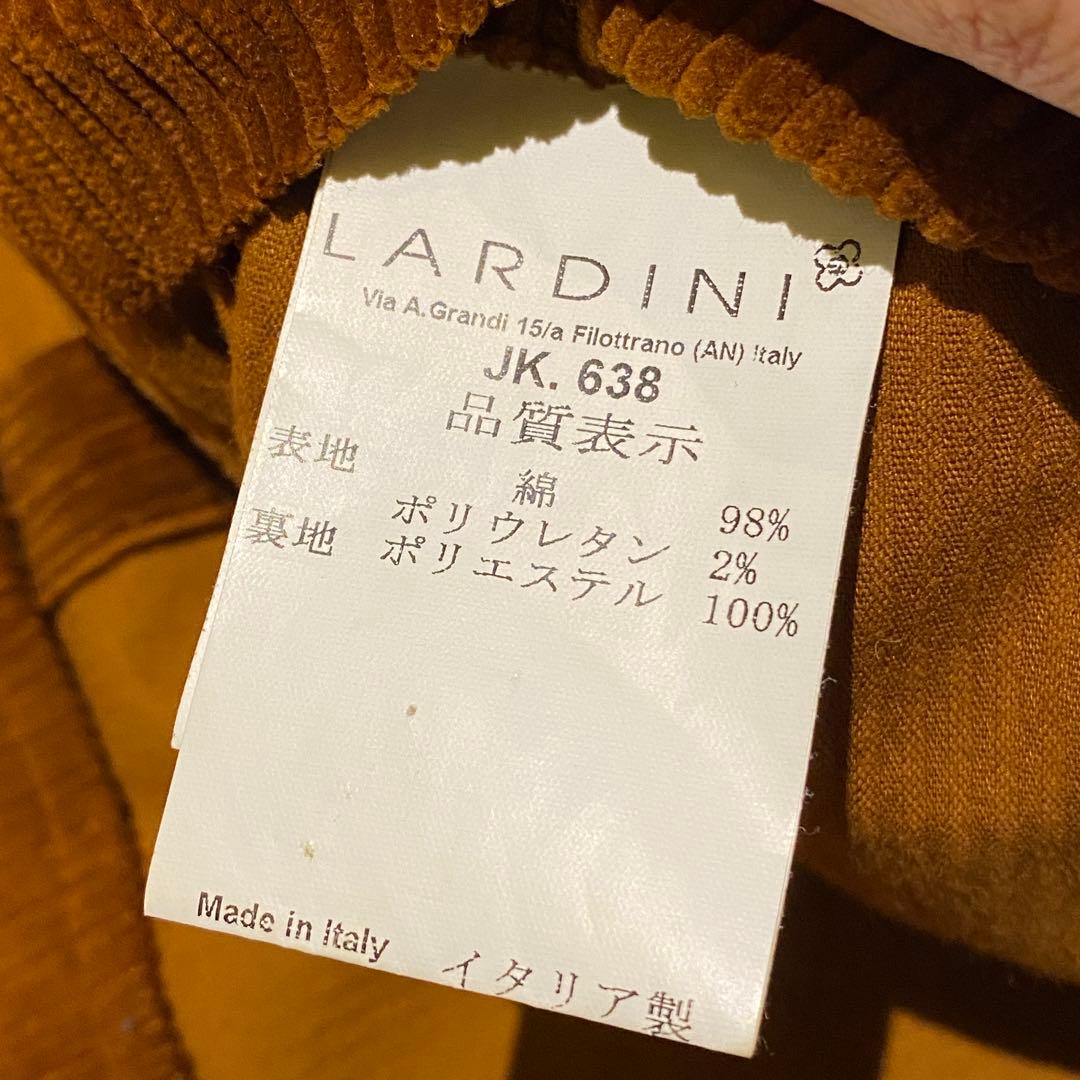 イタリア製 ラルディーニ コーデュロイ テーラードジャケット 44 ブラウン