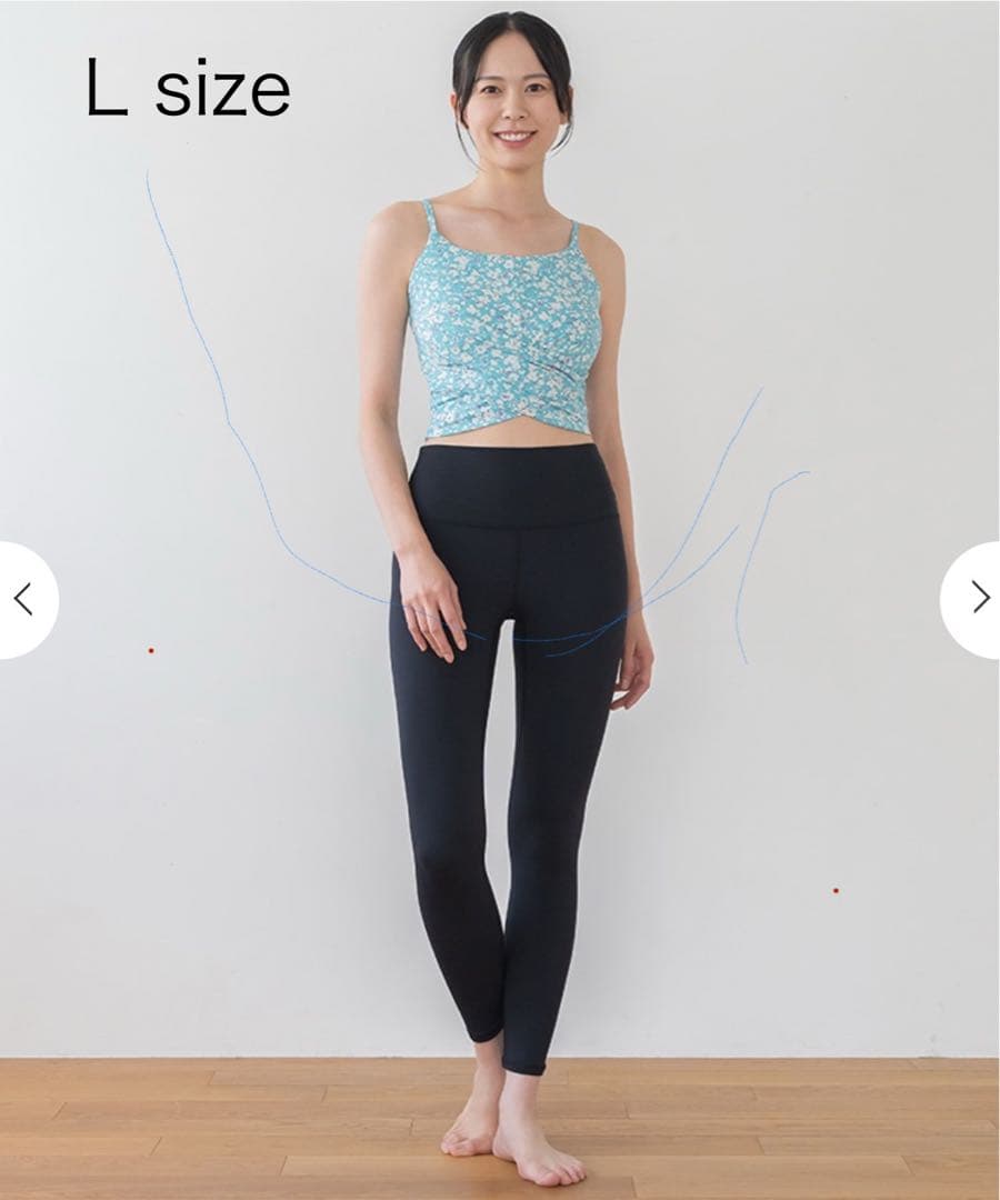 新品【SUKALA】Ｌ　小花柄 ショートタンクトップ＆レギンスセット ラバ　ヨガ