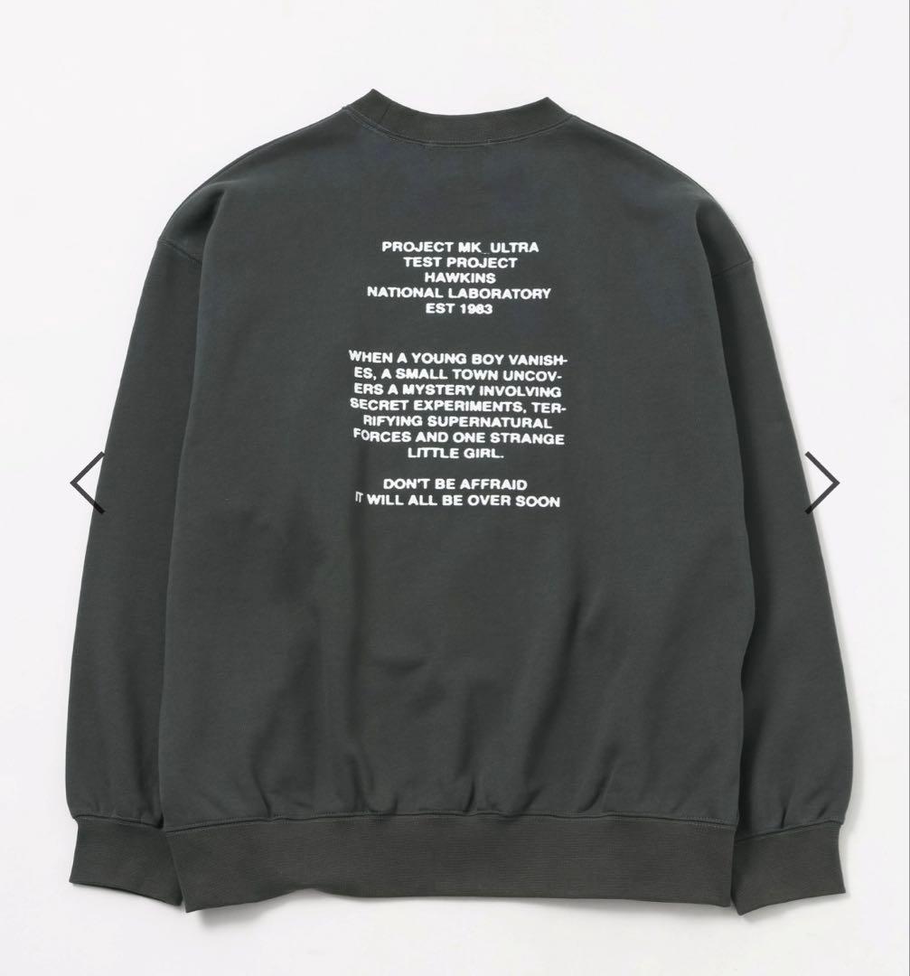 ◆新品◆ 【STRANGER THINGS】コラボプリントスウェット チャコール