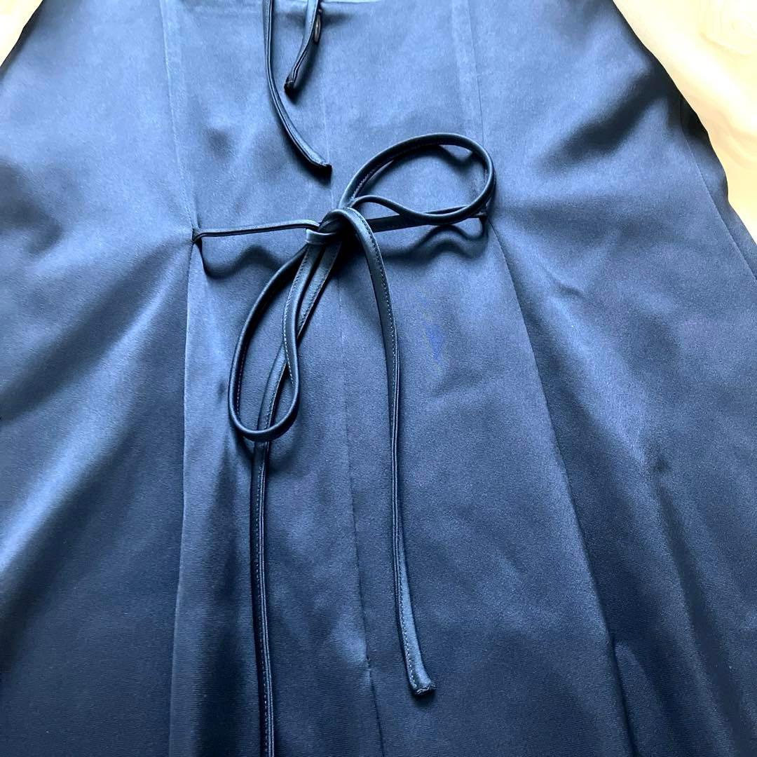 【新品未使用】フレイ アイディー　ラッフルフリルスリーブドレス ネイビー　1