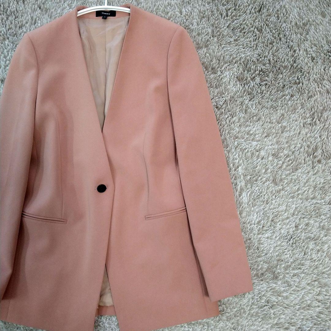美品◆Theory セオリー Waist Tab JKT ノーカラージャケット