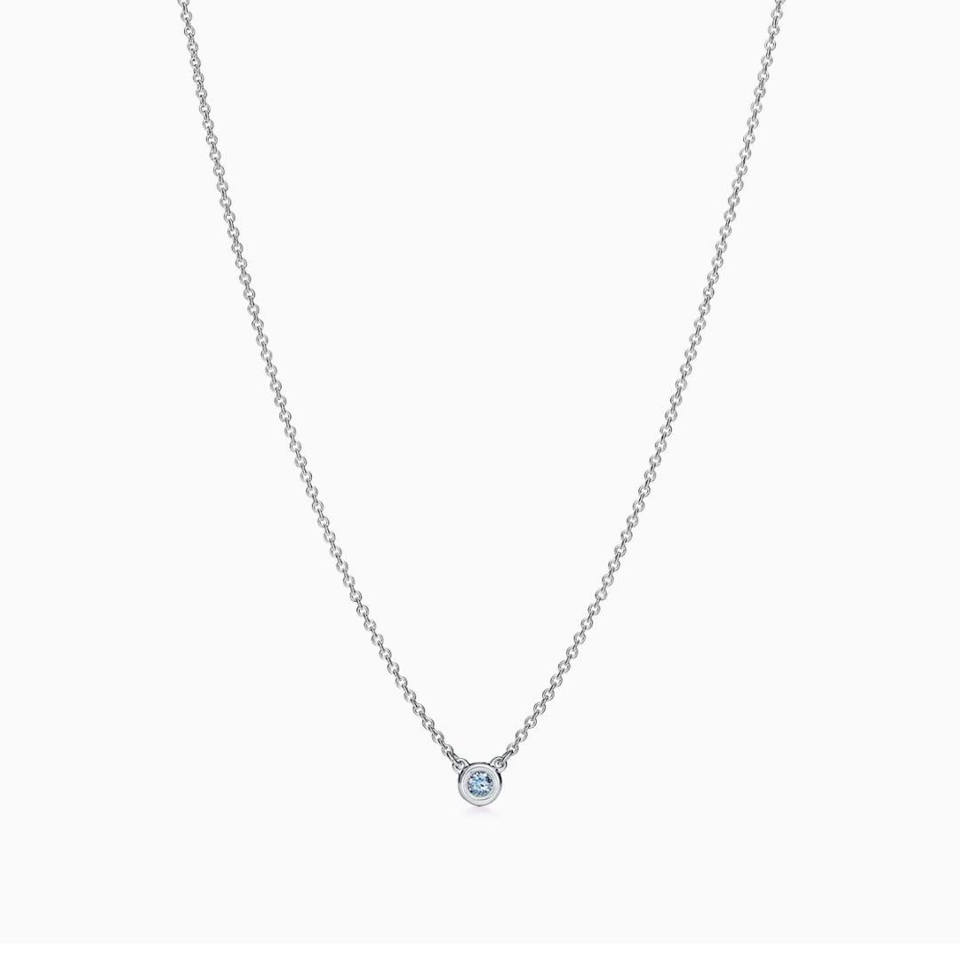 Tiffany カラー バイ ザ ヤード アクアマリン ペンダント