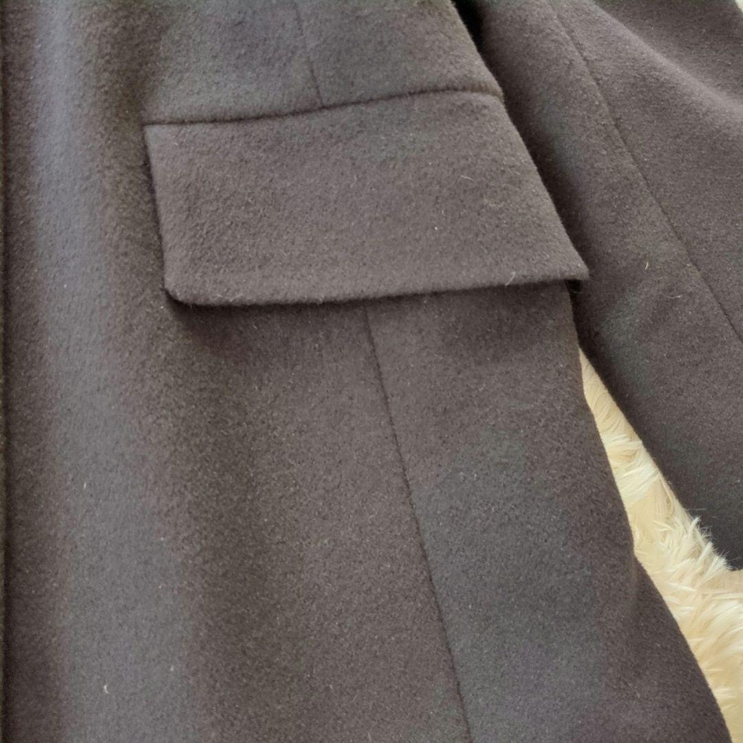 極美品　大きいサイズ　アクアスキュータム　アンゴラ混ウールコート　テーラード