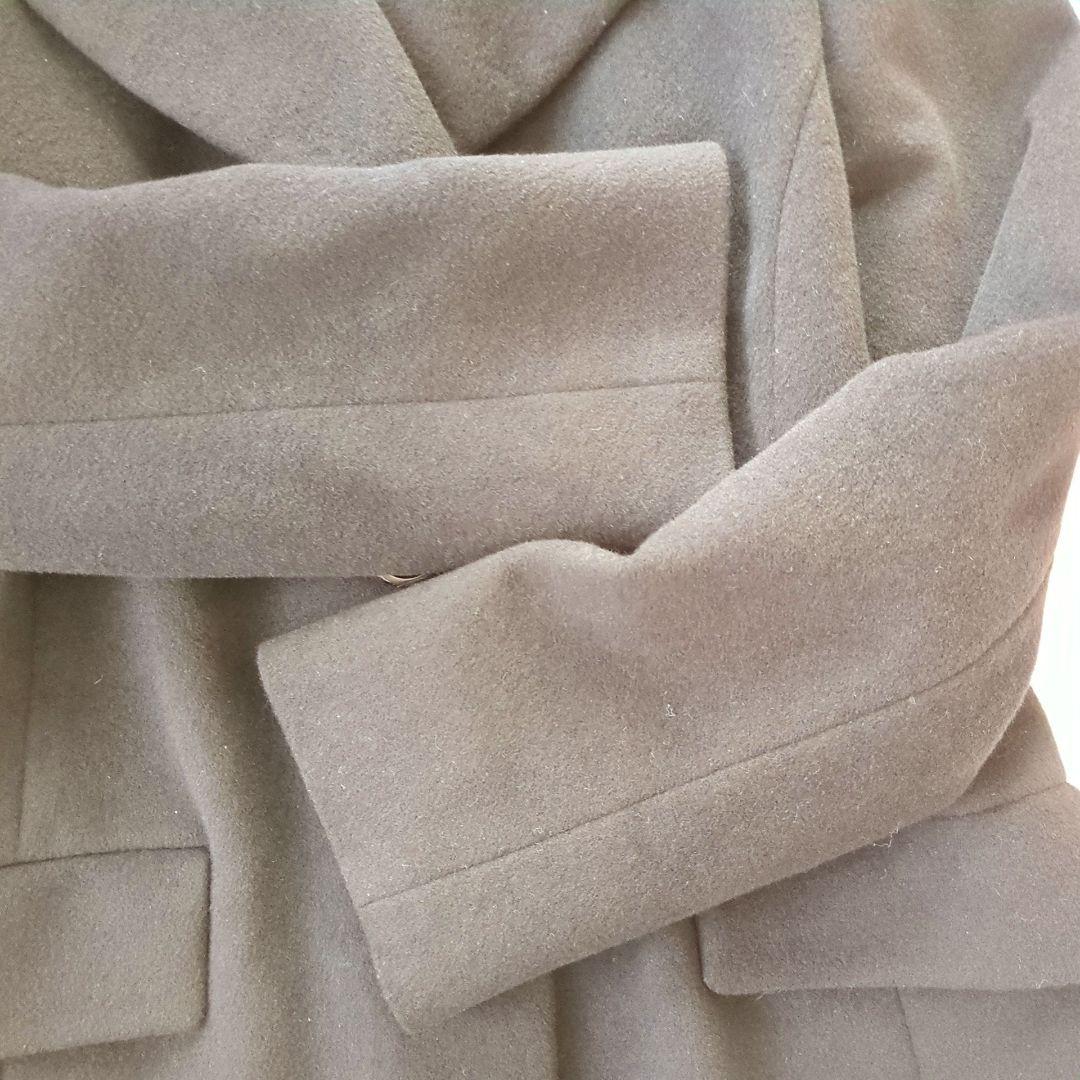 極美品　大きいサイズ　アクアスキュータム　アンゴラ混ウールコート　テーラード