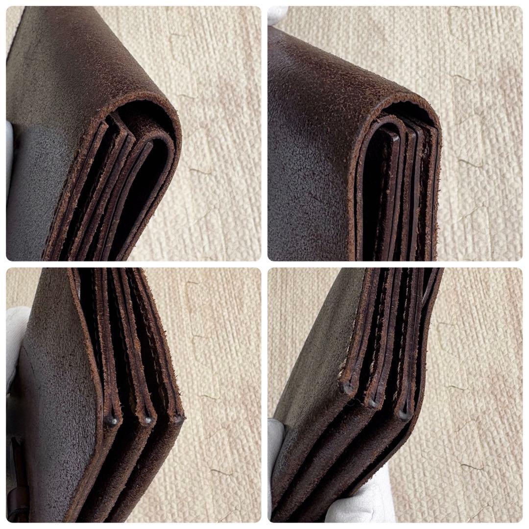 極美品 オルガン organ 一本ベルトの長財布 gs-12 カスターニョ色