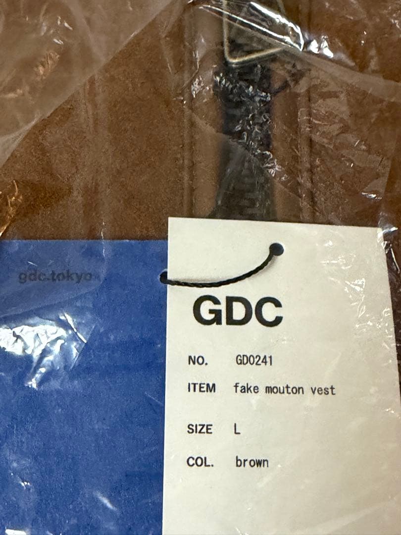 GDC VEGAN MOUTON VEST ブラウン 木村拓哉