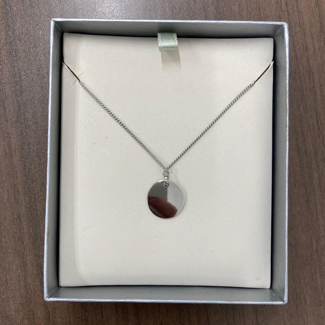 クリスチャンディオール ロゴ ラウンドプレート ネックレス 箱付