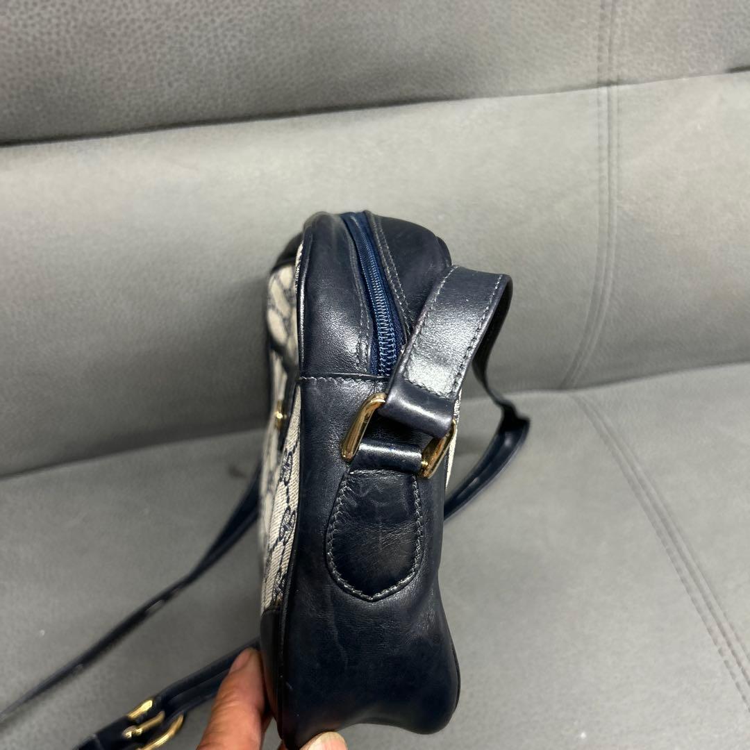 Gucci GGパターン ショルダーバッグ ネイビー/アイボリー