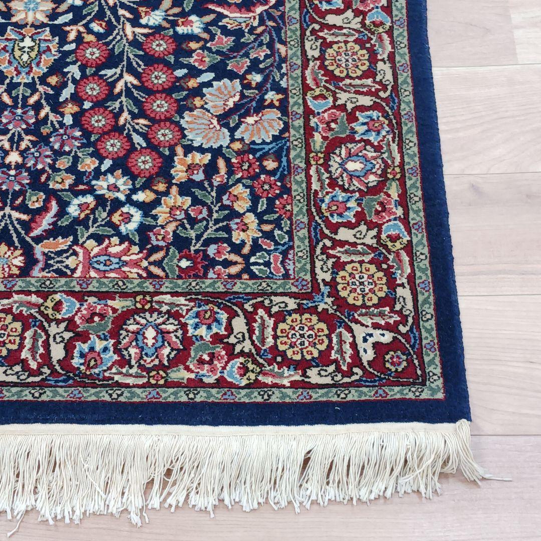 Y3136 トルコ ヘレケ絨毯 ウール 手織 ヘレケサイン 120×93㎝