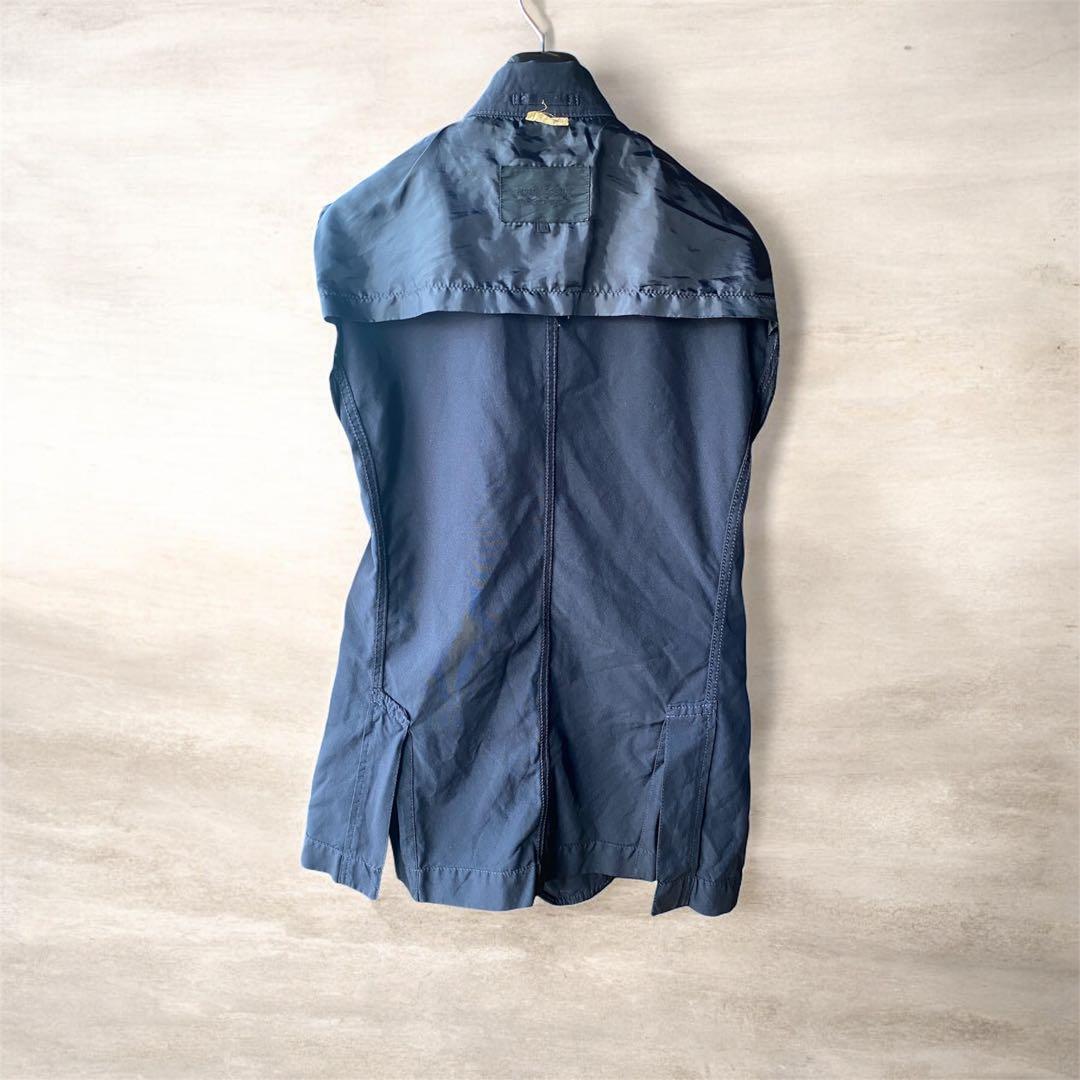 COMME des GARCONS HOMME DEUX紺ポリ縮ジャケット XS