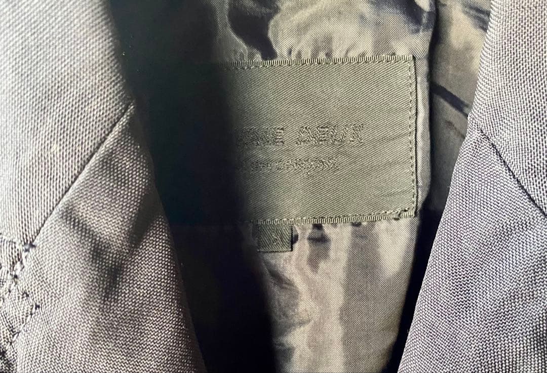 COMME des GARCONS HOMME DEUX紺ポリ縮ジャケット XS