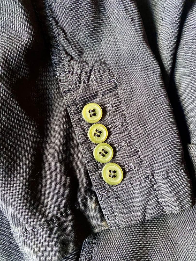 COMME des GARCONS HOMME DEUX紺ポリ縮ジャケット XS