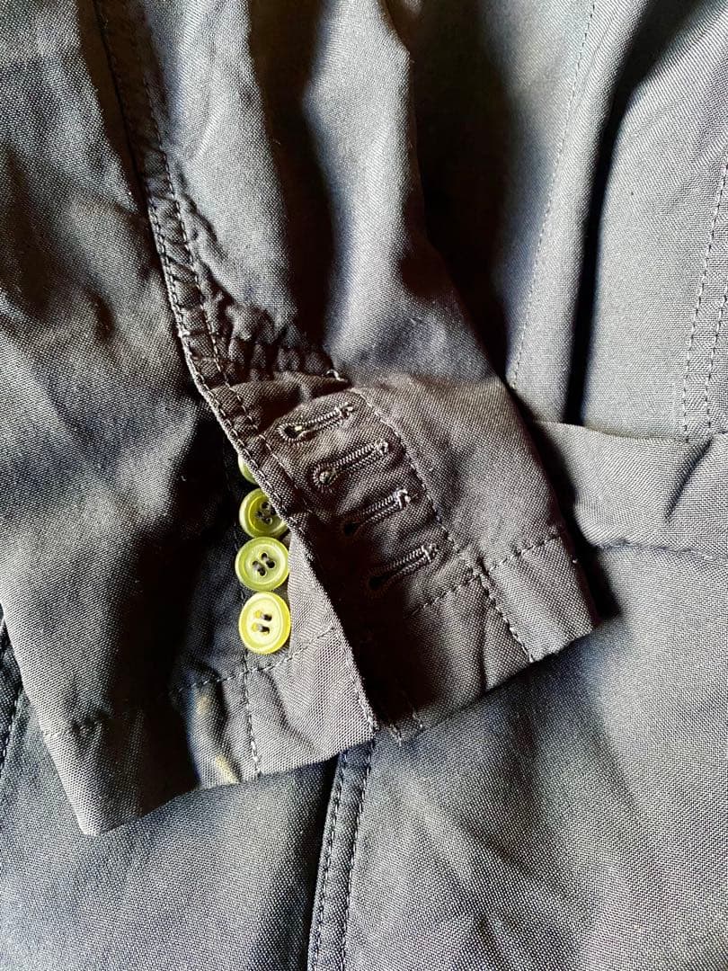 COMME des GARCONS HOMME DEUX紺ポリ縮ジャケット XS