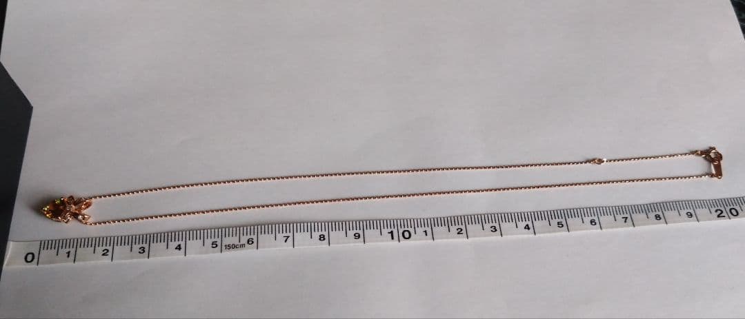 ジュエリーツツミ K10ピンクゴールド ハート型の石ネックレス