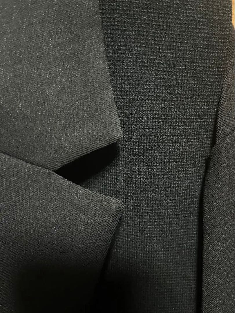 【suzu】UN3D. ニットドッキングジャケット(ブラック/ブラック)