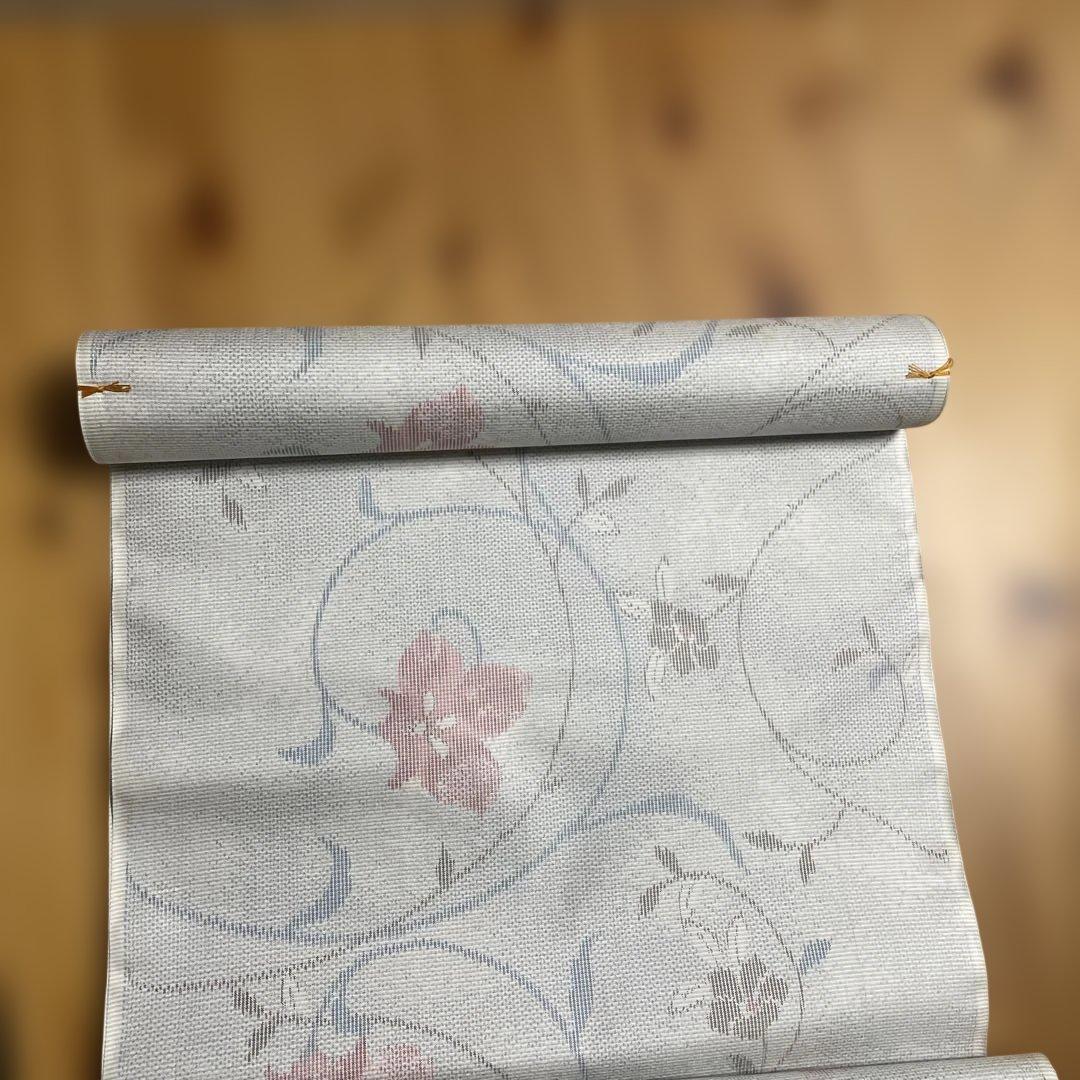 【新品】美術工芸品★大島紬★彫刻工芸士　故田谷野忠一作品　絹　品質保証票あり