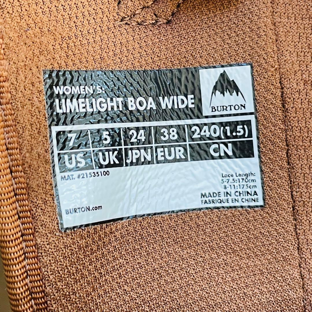 Burton スノーボードブーツ LIMELCHT BOA WIDE 24cm