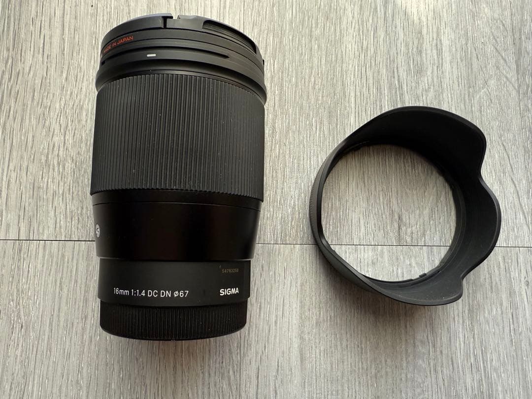 シグマ交換用レンズ16mm F1.4DC DN ソニーEマウント保護フィルター付