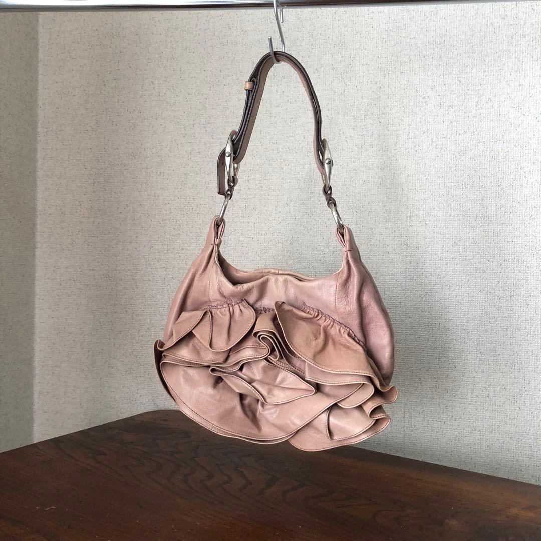 YVES SAINT LAURENT ナジャ レザー ショルダーバッグ