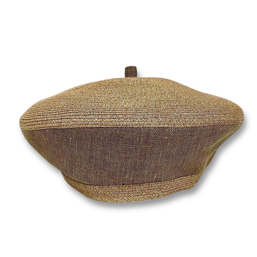 未使用級★エルメス リネンシルク ベレー帽 レディース 57cm 国内正規品